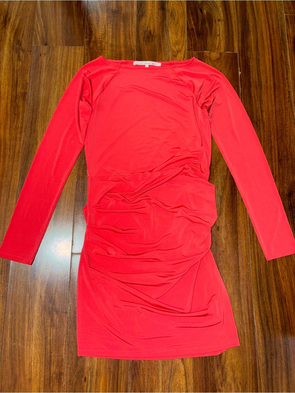 RACHEL Rachel Roy Coral Long-Sleeve Ruched Sheath Dress